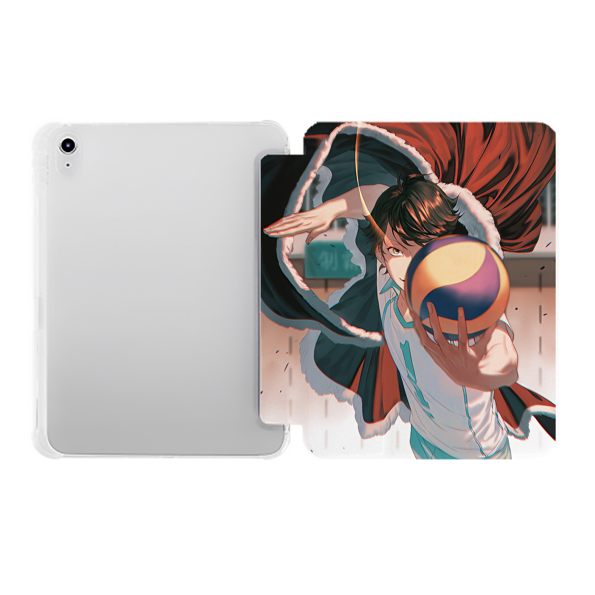（画像用） ハイキュー!! Haikyu!! IPad ケース ペン収納付き 三つ折りスタンド PUレザー×シリコン 対応機種9.5/10.5/10.9インチ